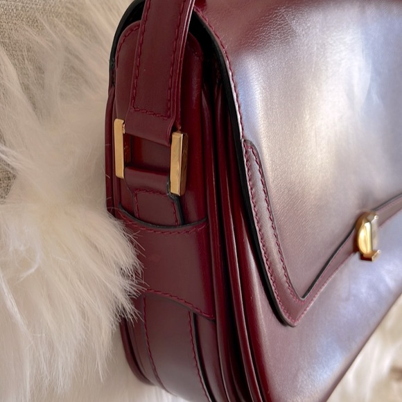 PRISTINE Bally - Vintage Bordeaux Leather Convertible Crossbody - Picture 5 of 12